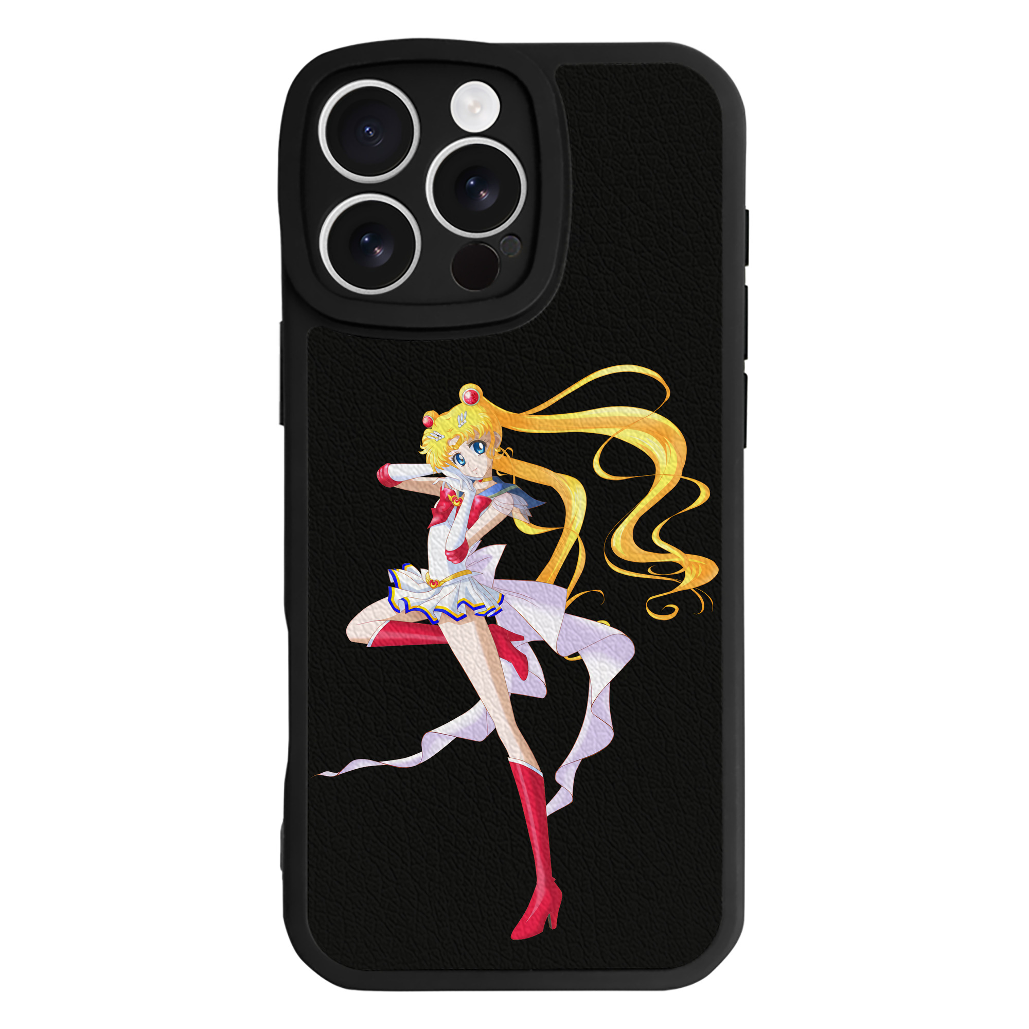 （画像用） 美少女戦士セーラームーン 月野 うさぎ つきの うさぎ Sailor Moon Tsukino Usagi 【iPhone 16シリーズ対応】シリコンスマホケース（レザー調） 材質：シリコン